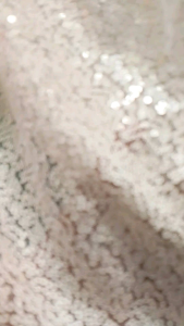 Bahan/Kain Payet Seribu/Sequin Warna Putih