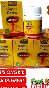 vermin obat cacing tiypes demam DBD ekstrak kapsul cacing isi 12