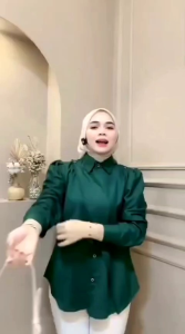 HANIN KEMEJA ATASAN WANITA COTTON TWISCONE/BLOUSE ATASAN