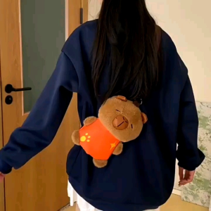 Túi đeo chéo lông hoạt hình capipara sang trọng dành cho bé
