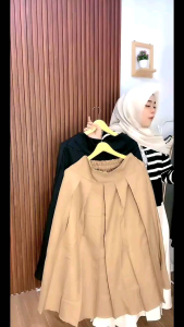 Rok rempel payung midi semi woll premium size stdar jumbo