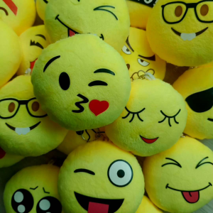 Cute Emoji Keychain Plush Toys Keychain Bagpack Pencil Box Keychain School Bag Keychain Stuffed Toys Emotions Keychain