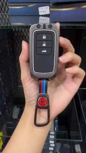 Key case HONDA เคสโลหะสีไทเทเนียม(พร้อมพวงกุญแจ) ตรงรุ่น Accord 2013 Jazz City2014 Top รหัสสินค้า HD-6