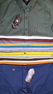 Kemeja Polos Pria Bahan Sigaret Premium Warna Maroon Merah Ati Lengan Pendek Ready ukuran M - XXXL Jumbo Standar