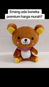 Boneka Rilakuma Cokelat Duduk Halus dan Lembut