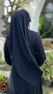 Abaya Finna Tangan Balon Jettblack By Toko Laris