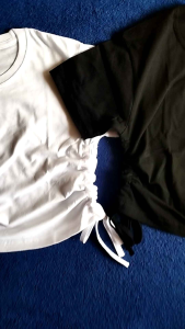 CAUAPPAREL PAKAIAN ANAK T-SHIRT CROP SERUT  PEREMPUAN COTTON COMBAD BERKUALITAS DISTRO