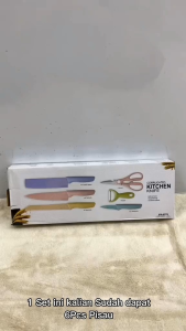 Pisau Dapur Set Lengkap Mewah Pisau Dapur Set 6 in 1 Bahan Stainless Steel pisau set pisau buah pisau daging pisau roti gunting set pengupas buah set