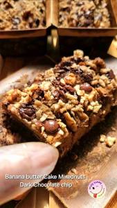 Banana butter Cake Mixednuts Dark Chocolate chip เค้กเนยกล้วยหอม 1โรฟ