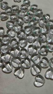 Cute Transparent white heart Beads For DIY Jewelry Accessories 100 pcs