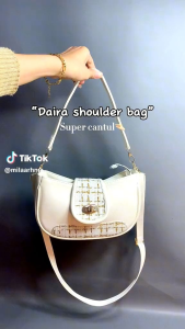 Tas Bahu Premium 2 Tali & Tas Selempang Wanita Terbaru Slingbag Tembaga Miniso Tebal - Canvas Kulit
