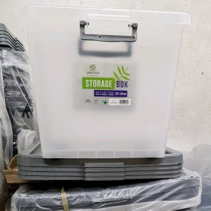Storage Box Container BPA-FREE with Wheel 25L/40L Bekas Kotak Simpanan Plastik dengan penutup Tahan Lasak Beroda