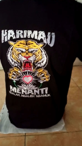 Kaos distro oblong pria PSHT full bordir lengan pendek hitam/kaos oblong full bordir hitam