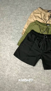 GRAFFITY - PAKET 3 PCS Celana Pendek Pria Distro Boardshort Tali Karet Pinggang Boxer Santai Polos Jumbo Original Shortpants Kolor Pantai