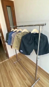 GRAFFITY - Set 3 PCS Boardshort Pria Polos Warna Hitam/Camel/Abu Tua Tali Karet Jumbo untuk Pantai