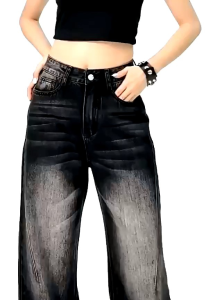 CUCI GUDANG CELANA JEANS RETRO BAGGY LOOSE 40 RIBU DAPAT 2 PCS CELANA WANITA DAN PRIA NEW VARIAN JUMBO BIG SIZE