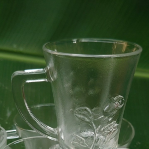 Cangkir Kopi 6pcs & Gelas Kaca Tahan Panas