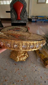 พานทองแก้ววิจิตร 14 นิ้ว