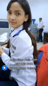 Baju Dinas PDH Seragam Putih Kerja Wanita Lengan Panjang / Kemeja PNS / ASN Wanita Putih Lengan Panjang Dan Lengan Pendek