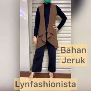 LYNFASHIONISTA-OUTER MUSLIM MURAH LAYER DEPAN TEBAL/LAVINA