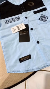 MOSZAM Setelan Koko Anak MANJADDA Lengan Panjang dan Pendek Umur 0-10 Tahun Hijau dengan Aksen Hitam dan Label Garansi Produk Terbaik.