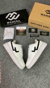 Sepatu Wamera Vatanba White List Black: Sepatu Kasual Sneakers Pria & Wanita