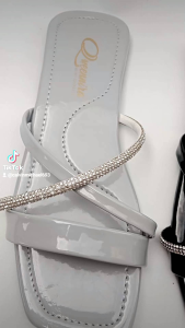 BS19 sendal wanita tali mutiara terbaru