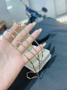 Dây chuyền titan 2 màu nam nữ không đen không gỉ Kami trang sức sỉ