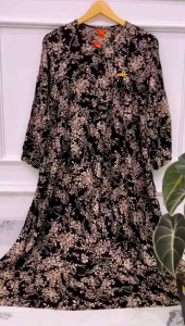 COD | MIDI RAYON VISCOSE LIZAM TERBARU | GAMIS FULL MOTIF WANITA MODERN