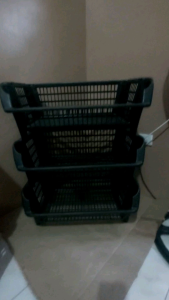 RACK ORGANIZER for stacking Groceries clothes shoe rack plates kitchen utensils.