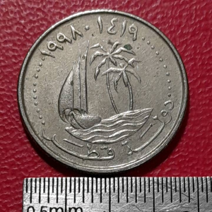 Koin Qatar Koleksi Kuno Lawas 25 Dirhams