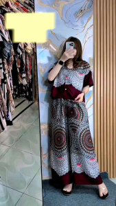 Daily Setelan Crop Lengan Pendek Celana Kulot Setelan Kekinian Wanita Adem & Keren Setelan Terbaru