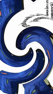 เบาะรองนั่งเคอกี้ ผ้ากระสอบ สีน้ำเงิน