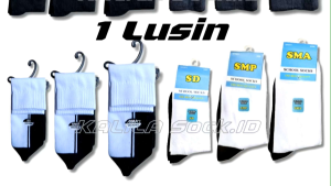 1 LUSIN & 6 PASANG KAOS KAKI SEKOLAH SD SMP SMA