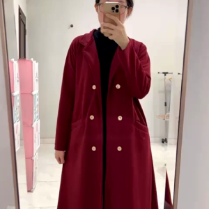 LYNFASHIONISTA - LONG COAT KOREAN BLAZER WANITA KANTONG JERUK TEBAL ADEM/7517