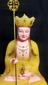 [ Cao 30 cm  40 cm ] TƯỢNG ĐỊA TẠNG ÁO MÀU VÀNG THẠCH ANH CHẤT LIỆU BỘT ĐÁ HÀNG NHẬP KHẨU