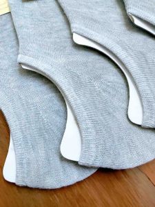 ถุงเท้าข้อเว้า ถุงเท้าข้อสั้น แบบซ่อนขอบ มีซิลิโคนกันหลุด ผ้าฝ้าย ใส่สบาย