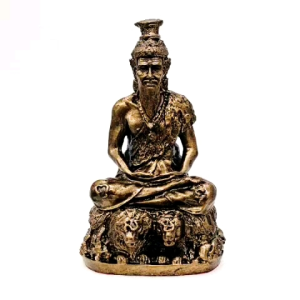 พ่อปู่ฤาษีตาไฟ นารอด หน้าตัก 5 นิ้ว สูง 9.5 นิ้ว เนื้อมวลสารแร่เหล็กน้ำพี้ เสริมโชค-ค้าขายรุ่งเรือง จากบ่อเหล็กน้ำพี้