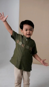 Koko althaff Khalid koko katun bordir lengan pendek couple ayah anak