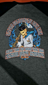 KAOS RAGLAN PRIA SABLON SIMPAN SOMBONGMU BAIK-BAIK / KAOS RAGLAN PRIA LENGAN 3\\4 ATASAN PRIA / KAOS MURAH / KAOS DISTRO / KAOS SIMPLE / T-SHIRT PRIA