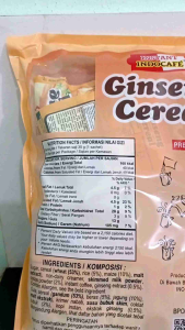 Indocafe Ginseng Cereal Isi 35gram x 30Sachet