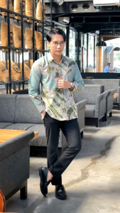 Kemeja Baju Batik warna Sage batik Pria Lengan Panjang baju batik lengan pendek sage // Baju Batik Motif Terbaru Mulyo Sage Jaminan Tidak Luntur