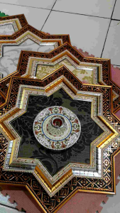 Ornamen hiasan plafon Lis Bar Emas 50X50 Cm  fitting Lampu SNI Bisa Di Pasang Semua Jenis Plafon