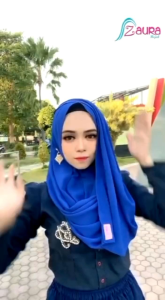 Pastan Andini Free Anting Zaura Bahan Ceruty Hijab Instan
