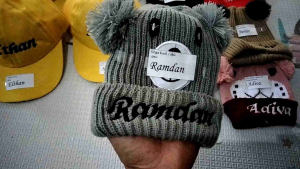 Kupluk Rajut Bayi Free Bordir Nama
