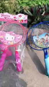 Sét 2 vợt cầu lông cho bé bằng thép chịu lực (tặng 2 quả cầu). Đồ chơi thể thao cho bé tập vận động phát triển thể chất trí não