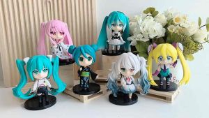 Mô hình Hatsune Miku - Mô hình Vocaloid Thần tượng âm nhạc ảo - Nhân vật Miku Hatsune Âm nhạc của tương lai - 9~10cm