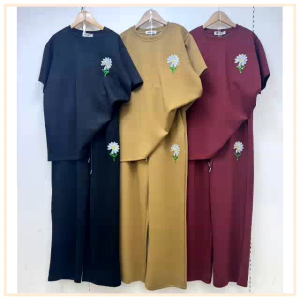 ชุดเซท 2 ชิ้น (มี 6 สี) เสื้อโอเวอร์ไซส์ + กางเกงขายาว ผ้าเนื้อดีงานสวย ชุดใส่เที่ยว ชุดสวยๆ ชุดลำลอง