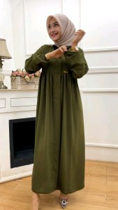 MIDI DRESS CRINKLE AIRFLOW BUSUI TERBARU BISA COD