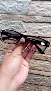 Kacamata Plus Double Fokus Baca & Jalan Lensa Hitam Teduh Anti Silau Untuk Pria & Wanita